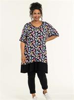 Studio - Irene Tunika, Sort med Sommerfugle